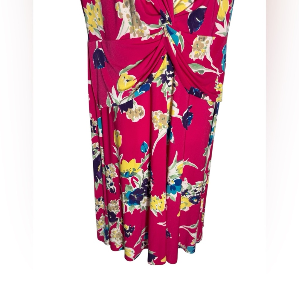 Ralph Lauren Dress Size 14W Pink Floral Sleeveless Midiβ Sundress π©·π - Picture 3 of 9